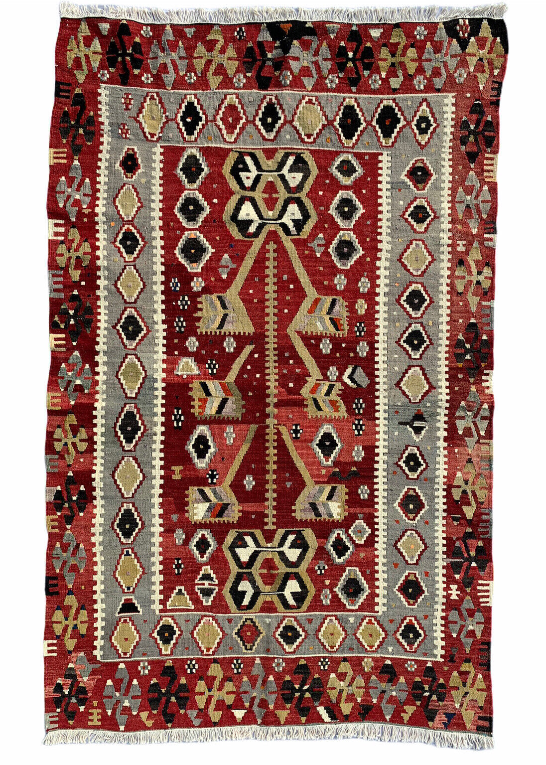 Vintage Traditional Turkish Eshme Kilim Rug, Wool Country Kilim 167x105 Cm