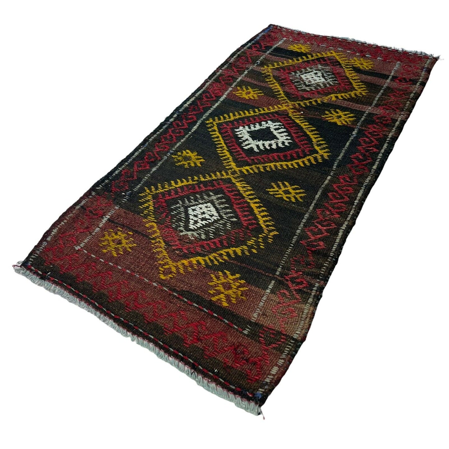 Traditionelle türkische Kelim Teppich, Vintage Turkish Kilim Rug  96 X 50 cm