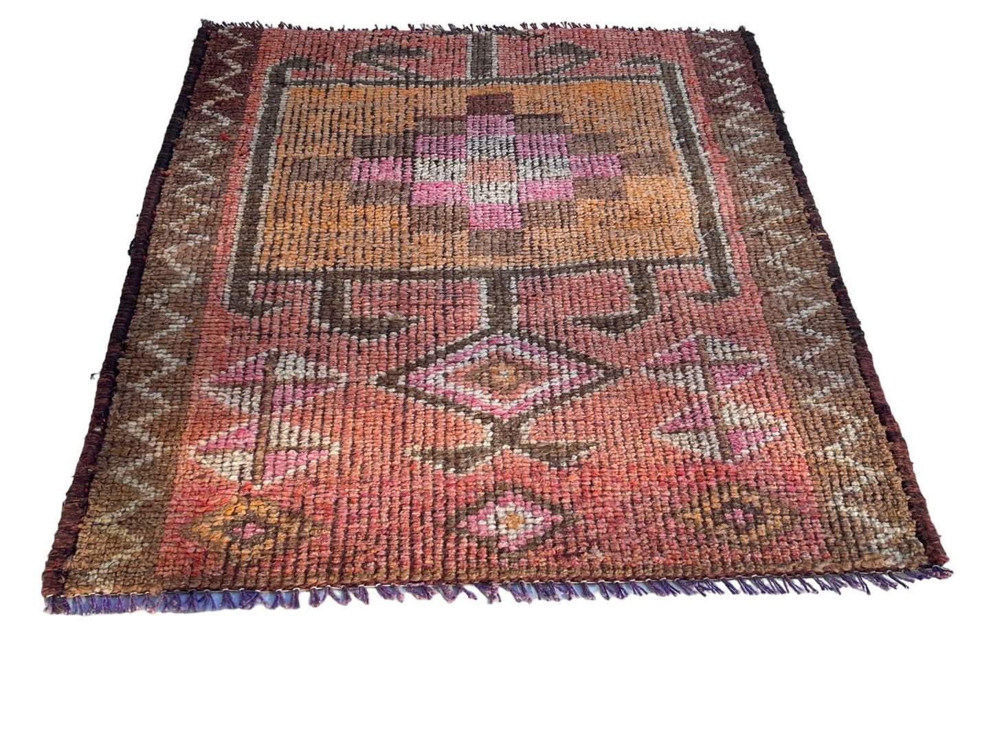 Traditional Turkish Kilim Rug,Vintage Kelim Teppich 110x95 Cm