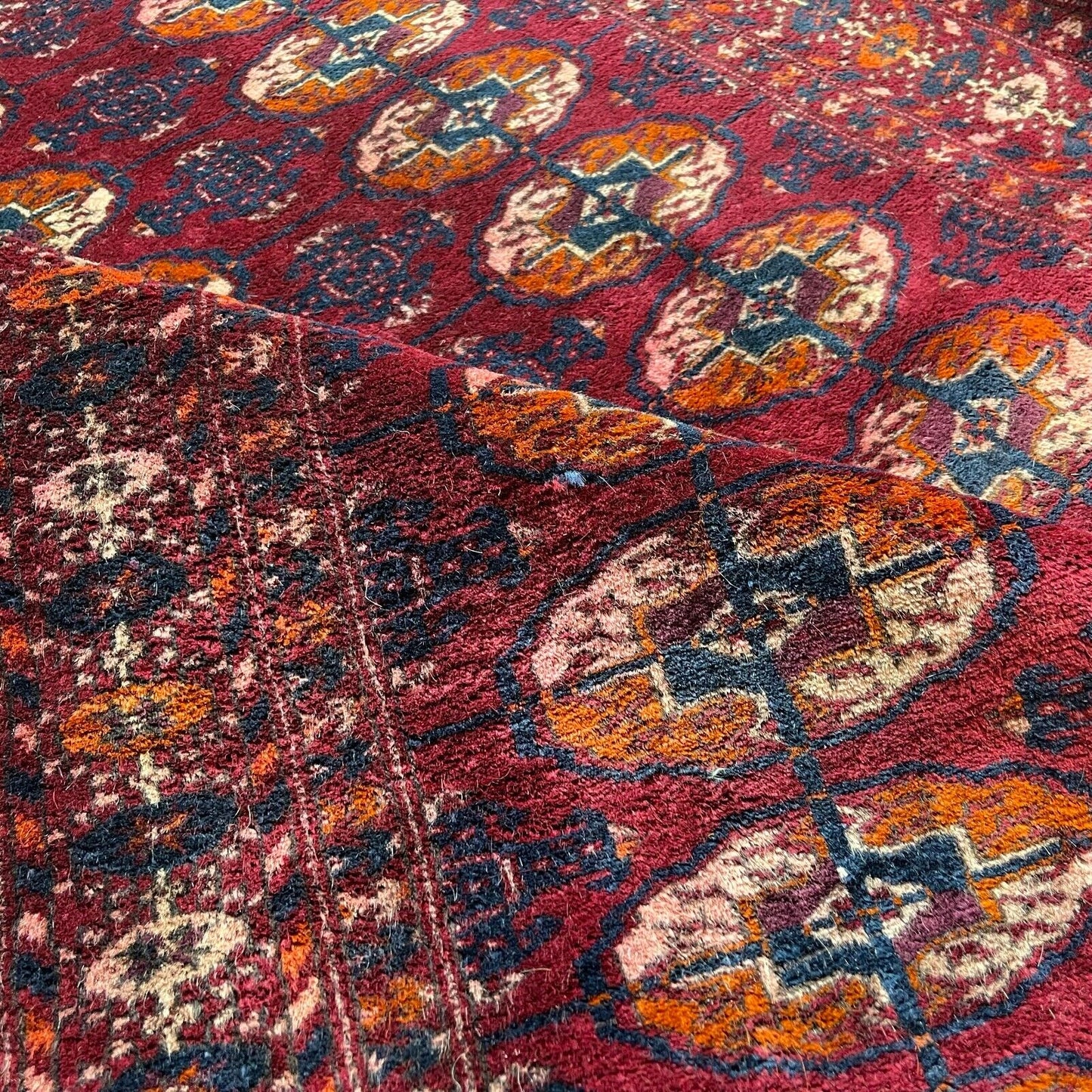 Vintage Turkoman Tekke Teppich, Vintage Wolle Landhaus Teppich 133 X 84 Cm