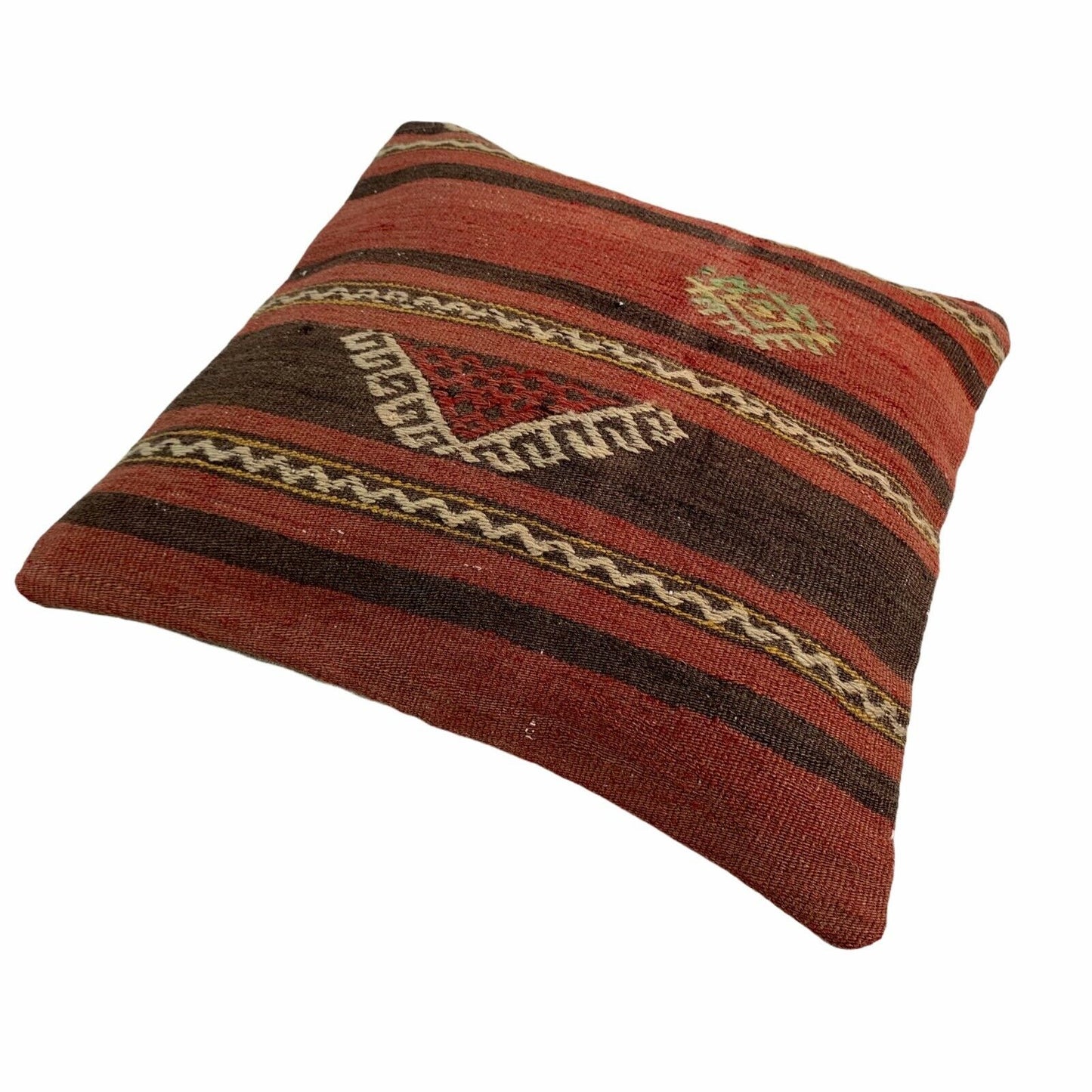 Einzigartige Kelim-Kissen,Turkish Kilim Pillow,16'×16'   Funda De Cojín Kilim