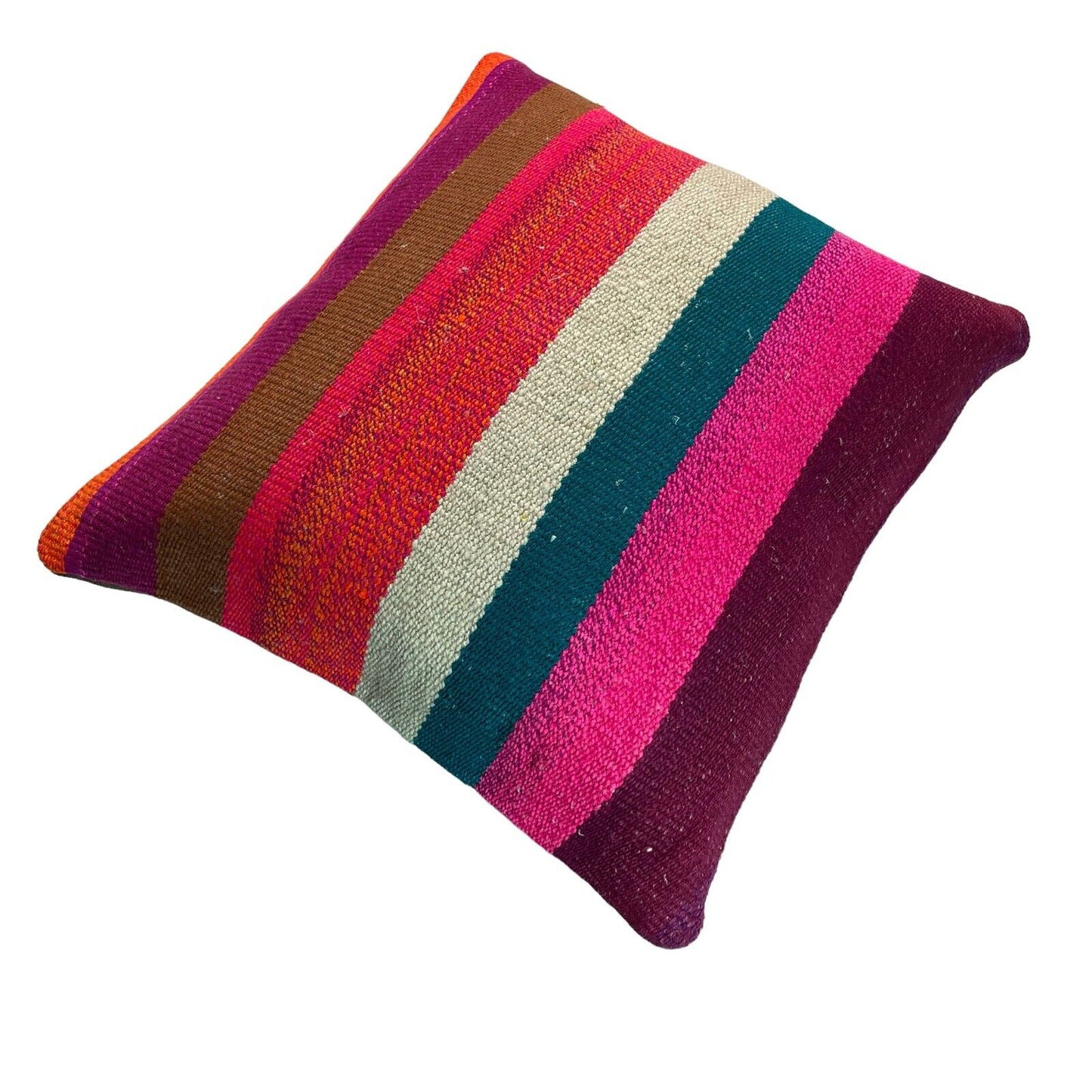 Einzigartige Kelim-Kissen,Turkish Kilim Pillow,16'×16'   Funda De Cojín Kilim