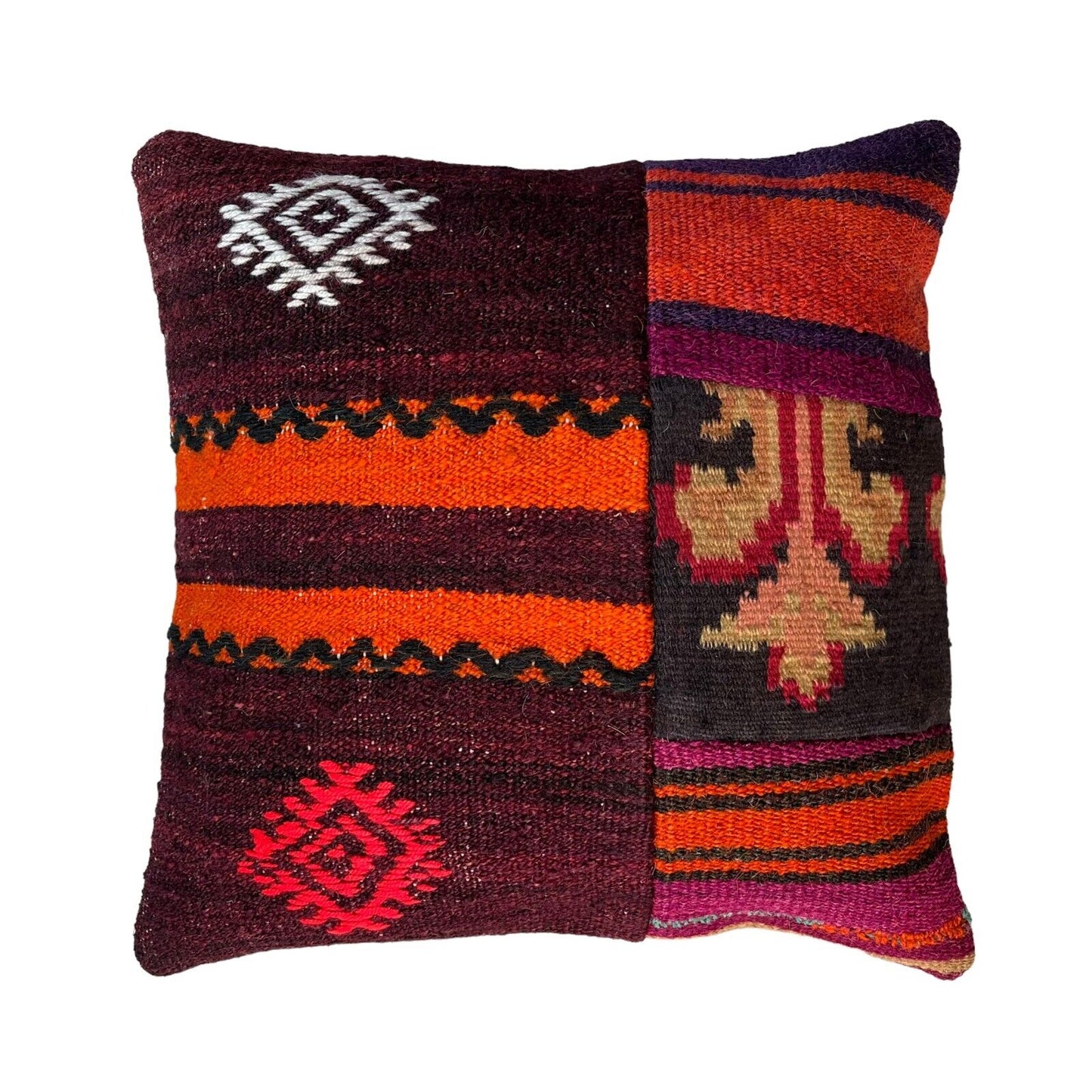 Einzigartige Kelim-Kissen,Turkish Kilim Pillow,16'×16'   Funda De Cojín Kilim