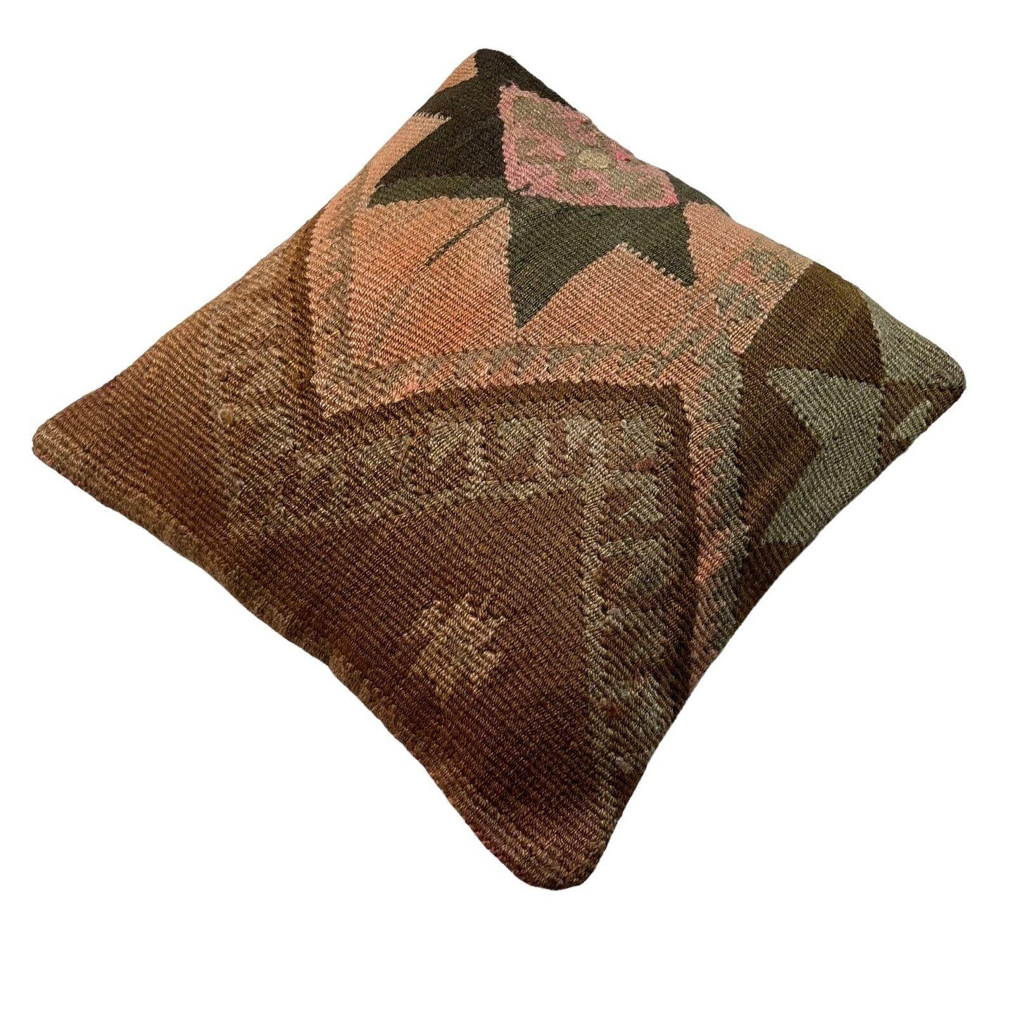 Einzigartige Kelim-Kissen,Turkish Kilim Pillow,16'×16'   Funda De Cojín Kilim