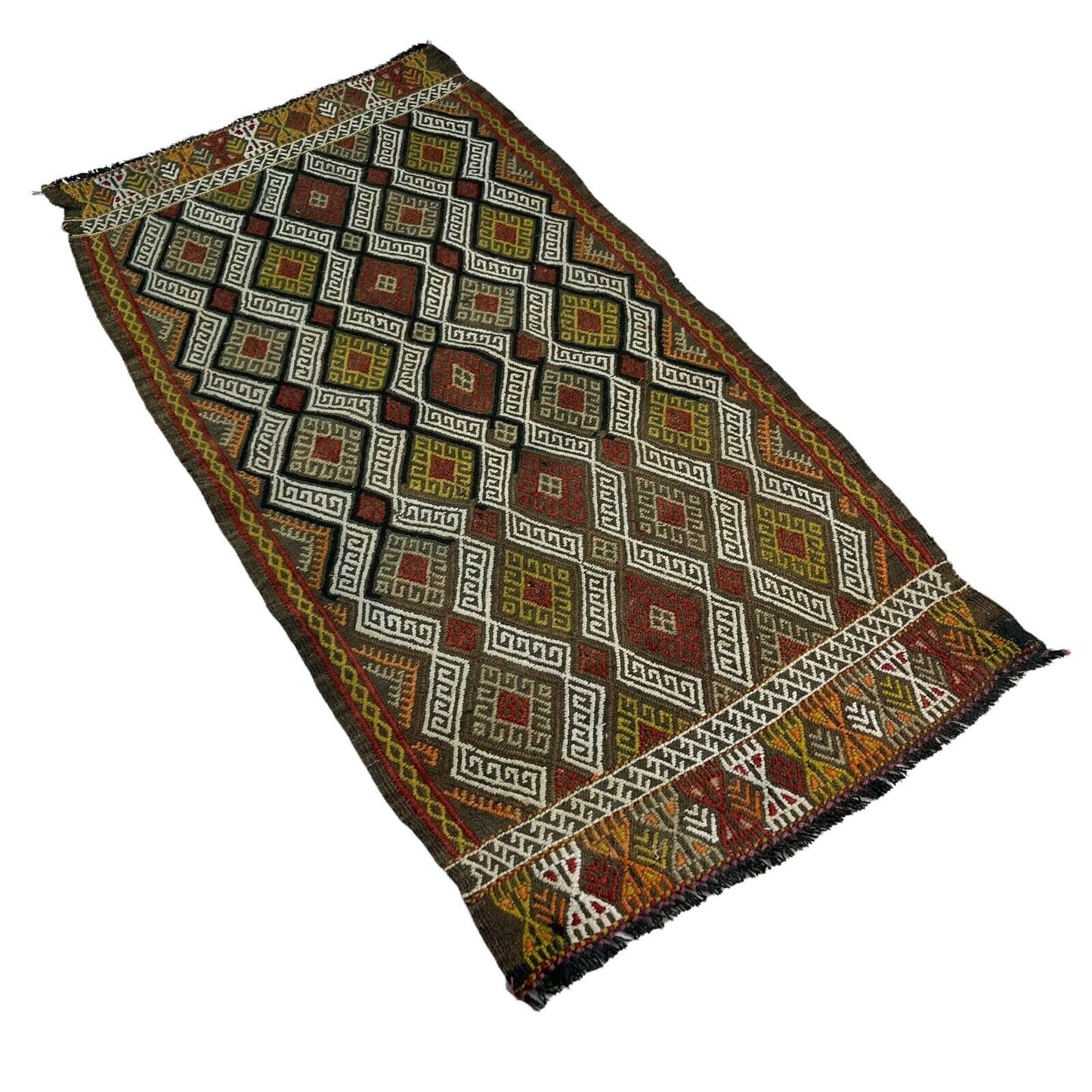 Traditionelle türkische Kelim Teppich, Vintage Turkish Kilim Rug  95 X 47 cm