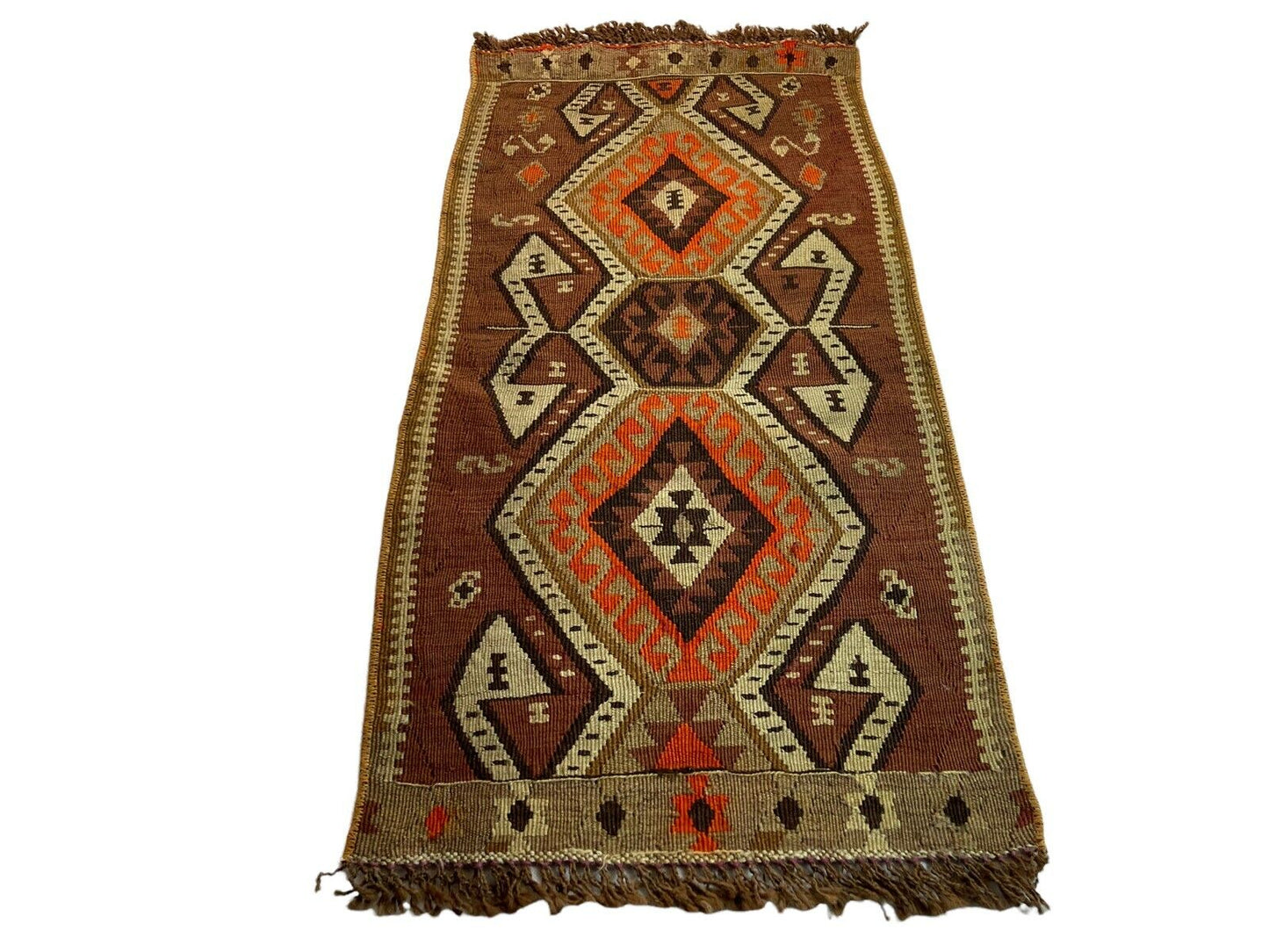 Traditionelle türkische Kelim Teppich, Vintage Turkish Kilim Rug 95X48 cm