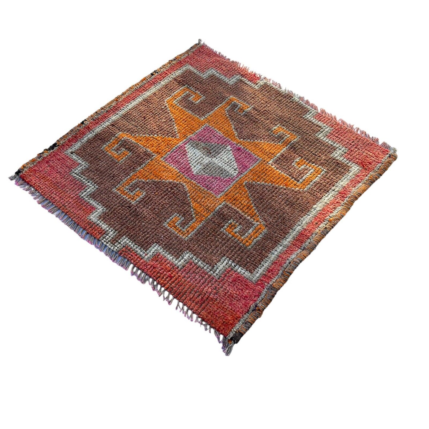 Traditional Turkish Kilim Rug,Vintage Kelim Teppich 100x100 Cm