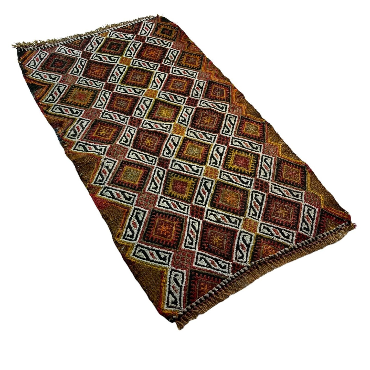 Traditionelle türkische Kelim Teppich, Vintage Turkish Kilim Rug 90X52 cm