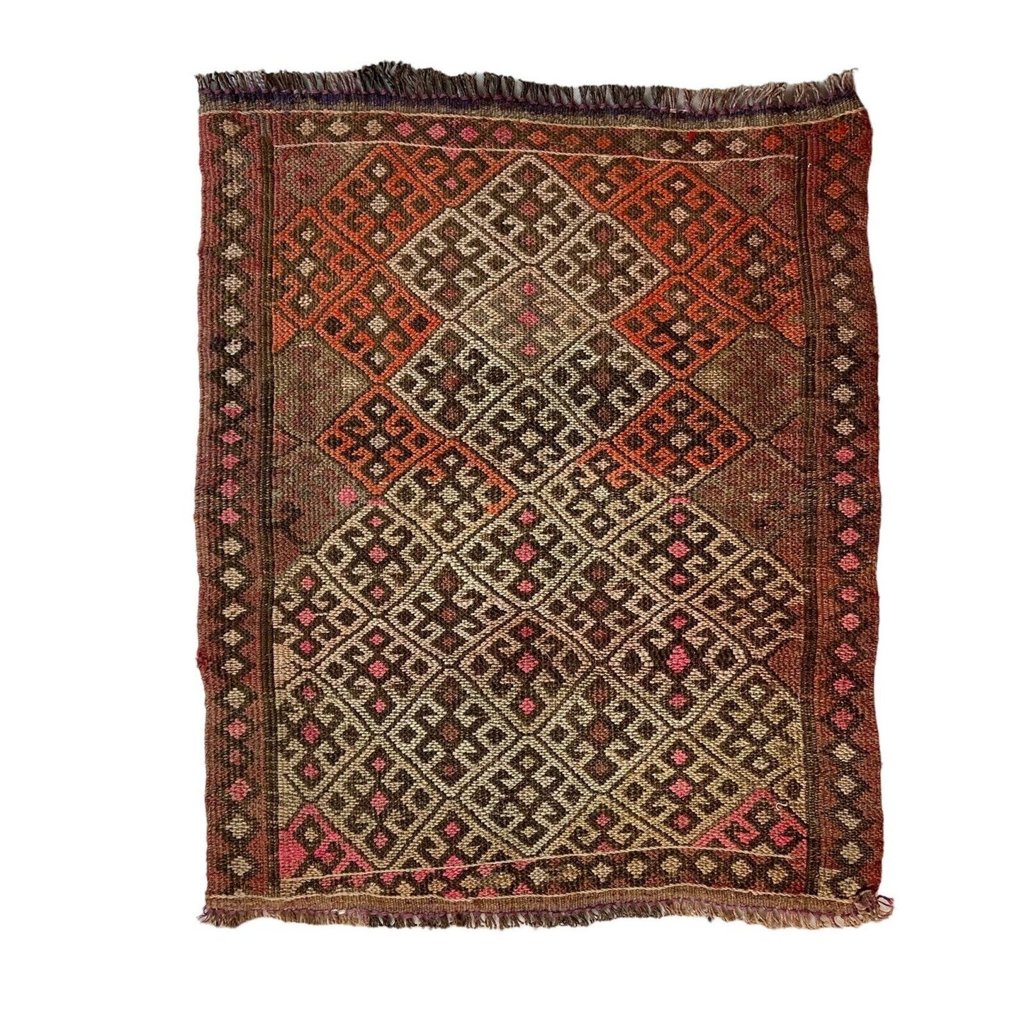 Traditionelle türkische Kelim Teppich, Vintage Turkish Kilim Rug 63X54 cm