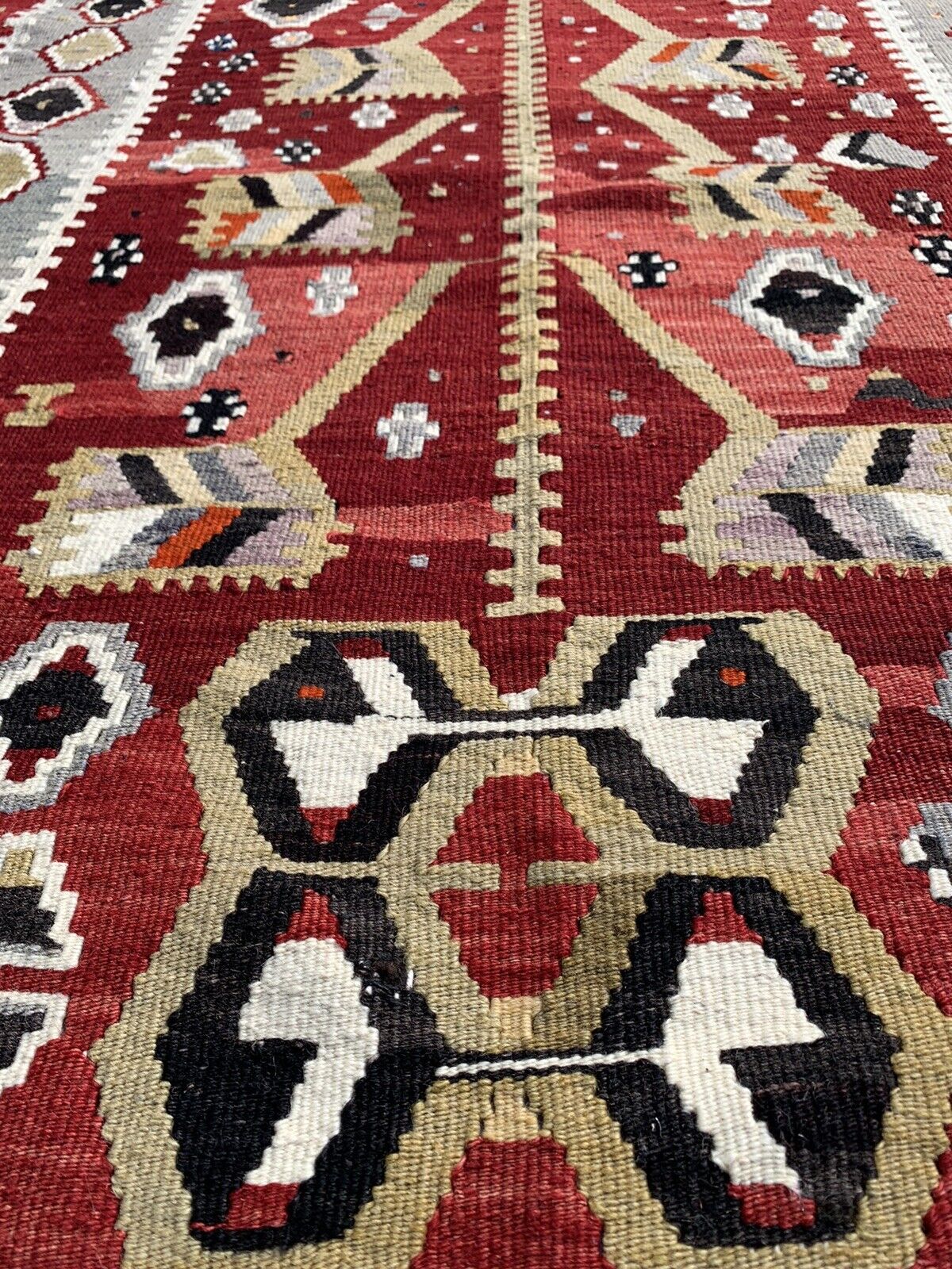 Vintage Traditional Turkish Eshme Kilim Rug, Wool Country Kilim 167x105 Cm