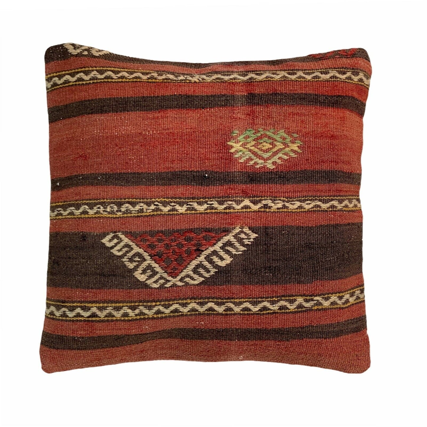 Einzigartige Kelim-Kissen,Turkish Kilim Pillow,16'×16'   Funda De Cojín Kilim