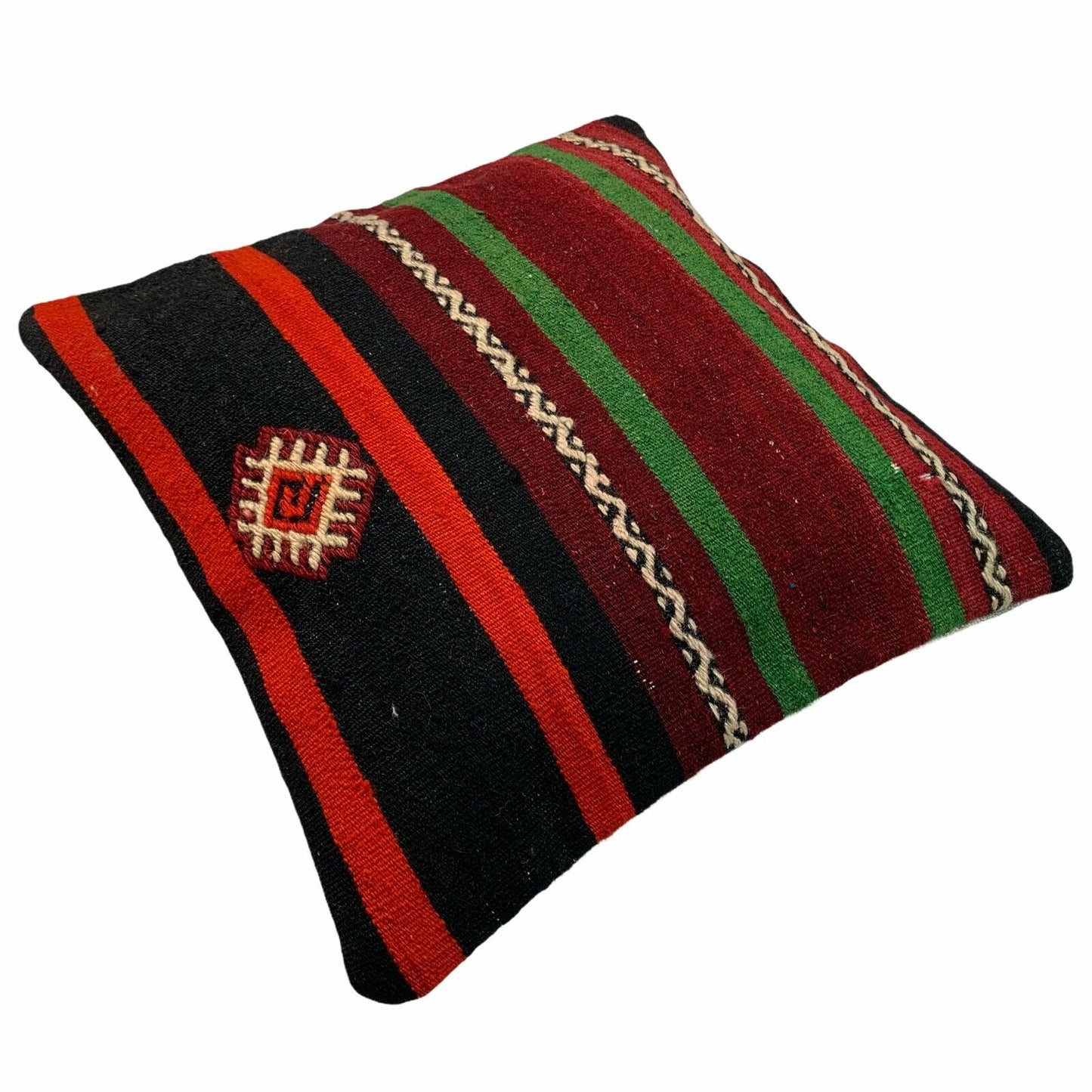 Einzigartige Kelim-Kissen,Turkish Kilim Pillow,16'×16'   Funda De Cojín Kilim