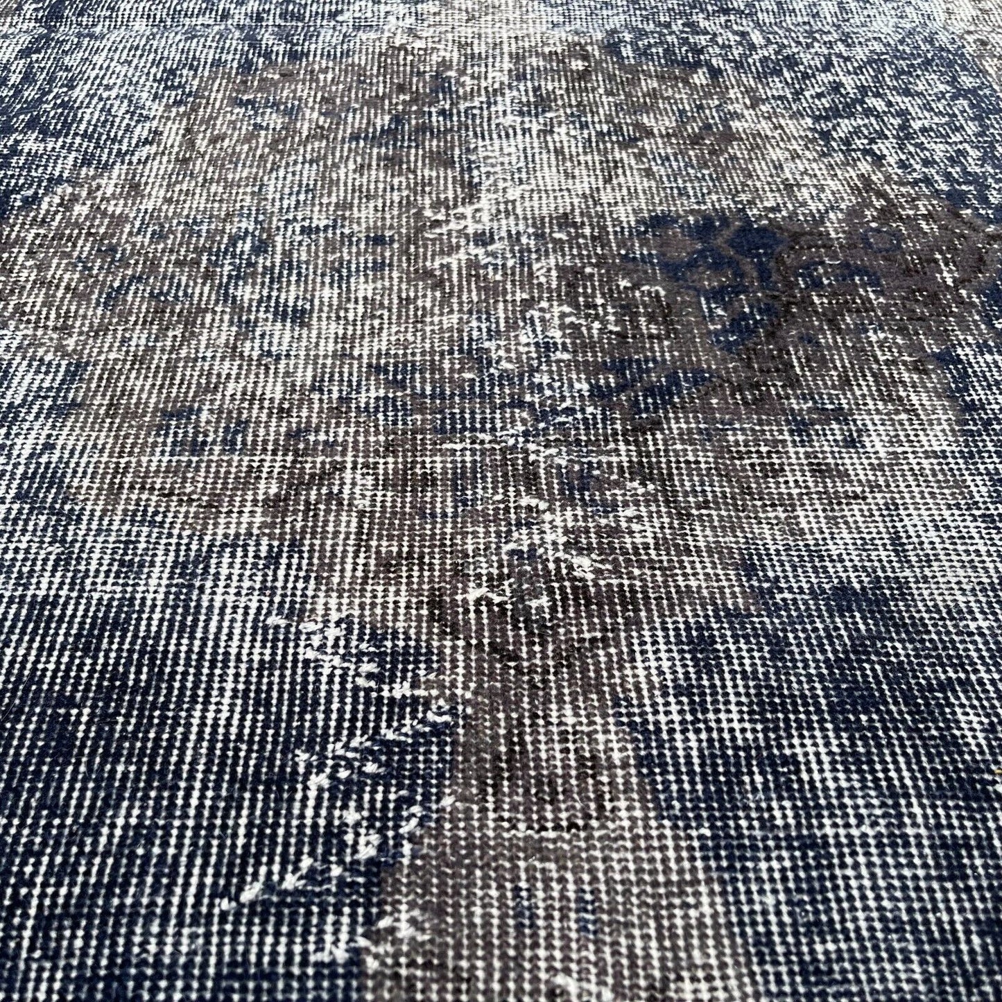 Distressed Overdyed Türkischer Teppich Läufer 205 x 96 cm Vintage Teppich Läufer