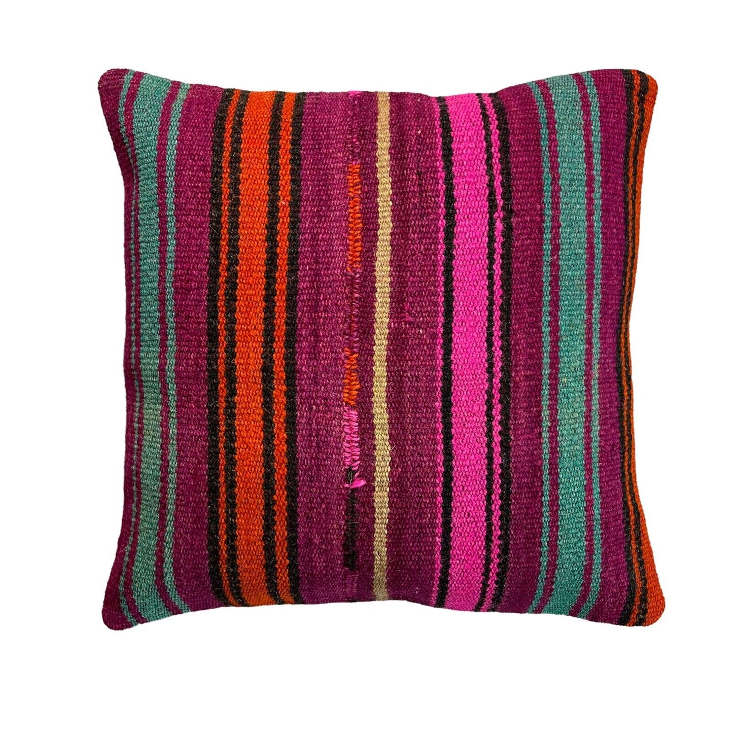 Einzigartige Kelim-Kissen,Turkish Kilim Pillow,16'×16'   Funda De Cojín Kilim