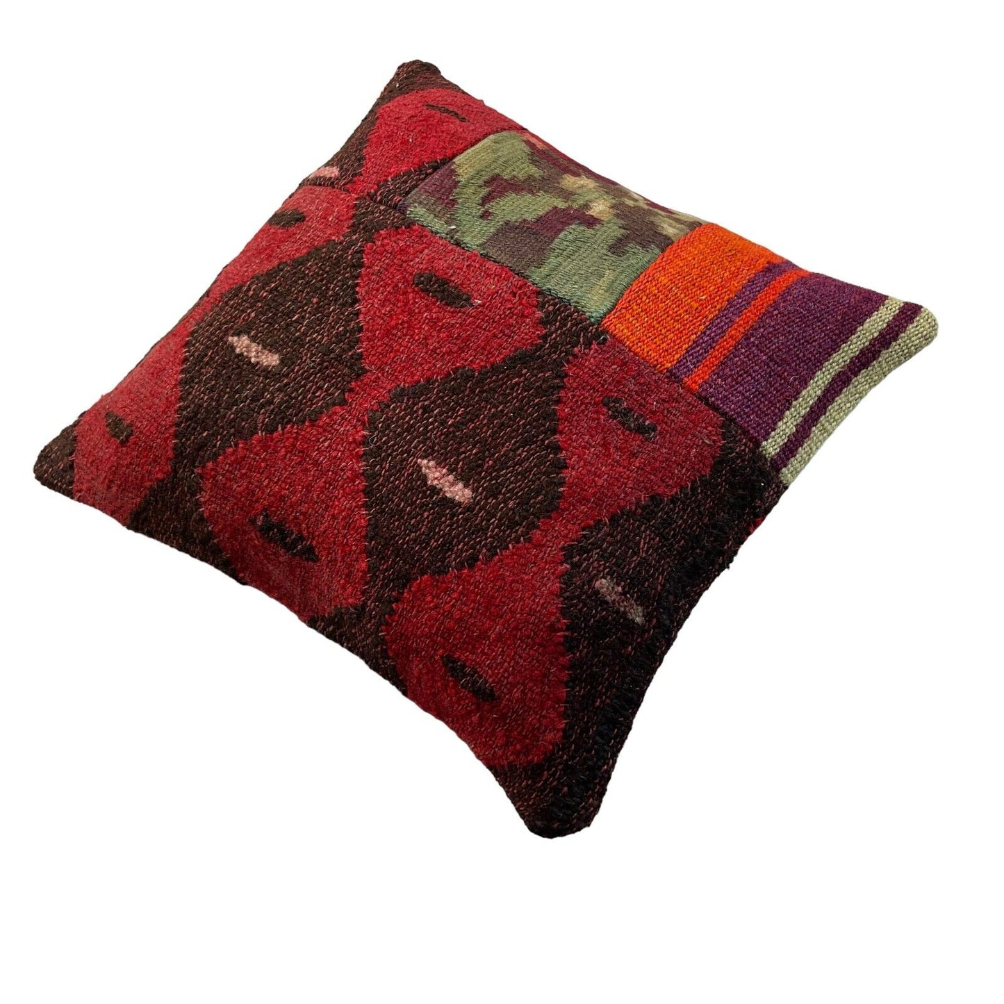 Einzigartige Kelim-Kissen,Turkish Kilim Pillow,16'×16'   Funda De Cojín Kilim