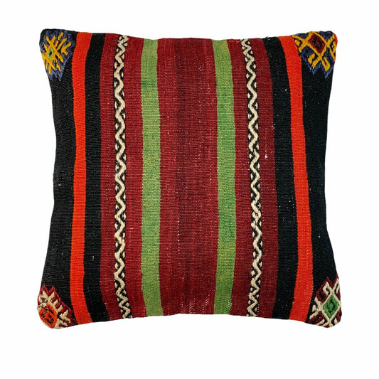 Einzigartige Kelim-Kissen,Turkish Kilim Pillow,16'×16'   Funda De Cojín Kilim