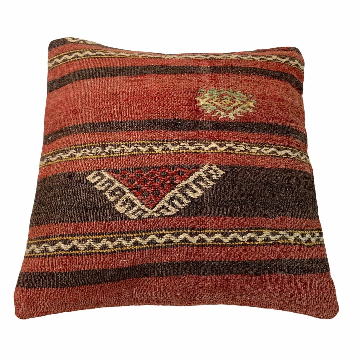 Einzigartige Kelim-Kissen,Turkish Kilim Pillow,16'×16'   Funda De Cojín Kilim