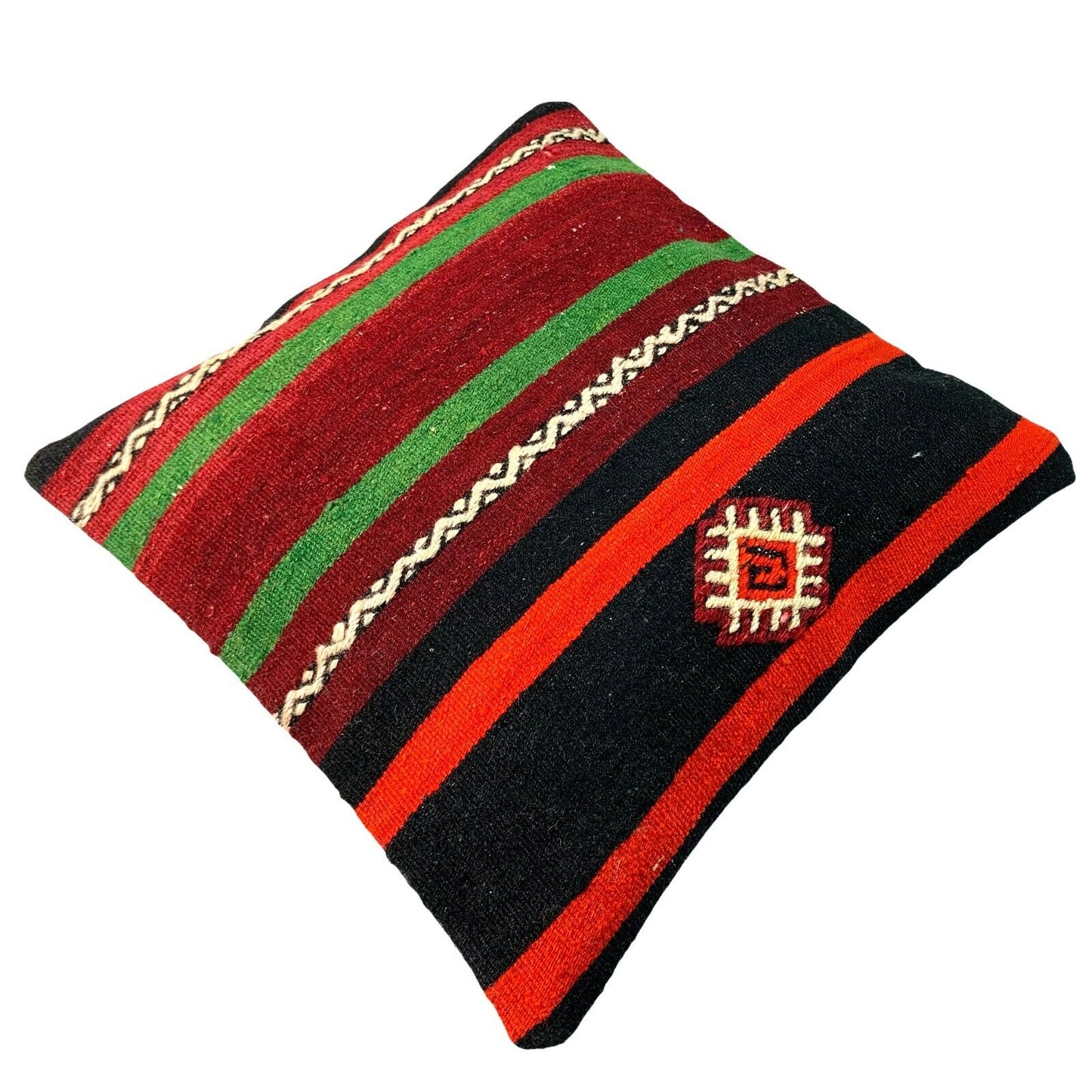 Einzigartige Kelim-Kissen,Turkish Kilim Pillow,16'×16'   Funda De Cojín Kilim