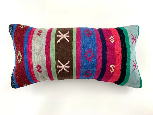 Einzigartige Kelimkissen Türkisch Kilim Pillow,12'×24' Pillow Cover Boho Kissen