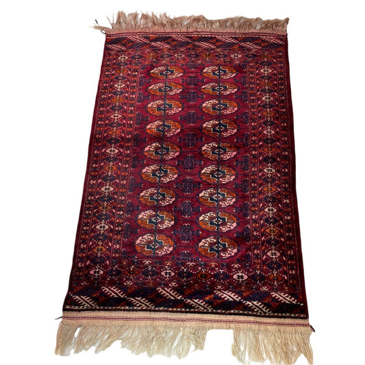 Vintage Turkoman Tekke Teppich, Vintage Wolle Landhaus Teppich 133 X 84 Cm