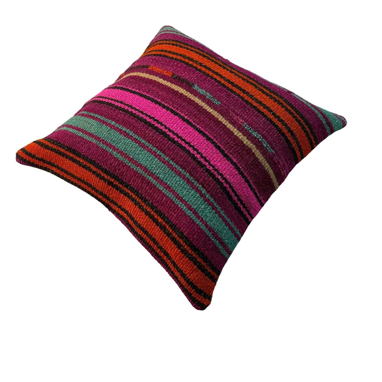 Einzigartige Kelim-Kissen,Turkish Kilim Pillow,16'×16'   Funda De Cojín Kilim