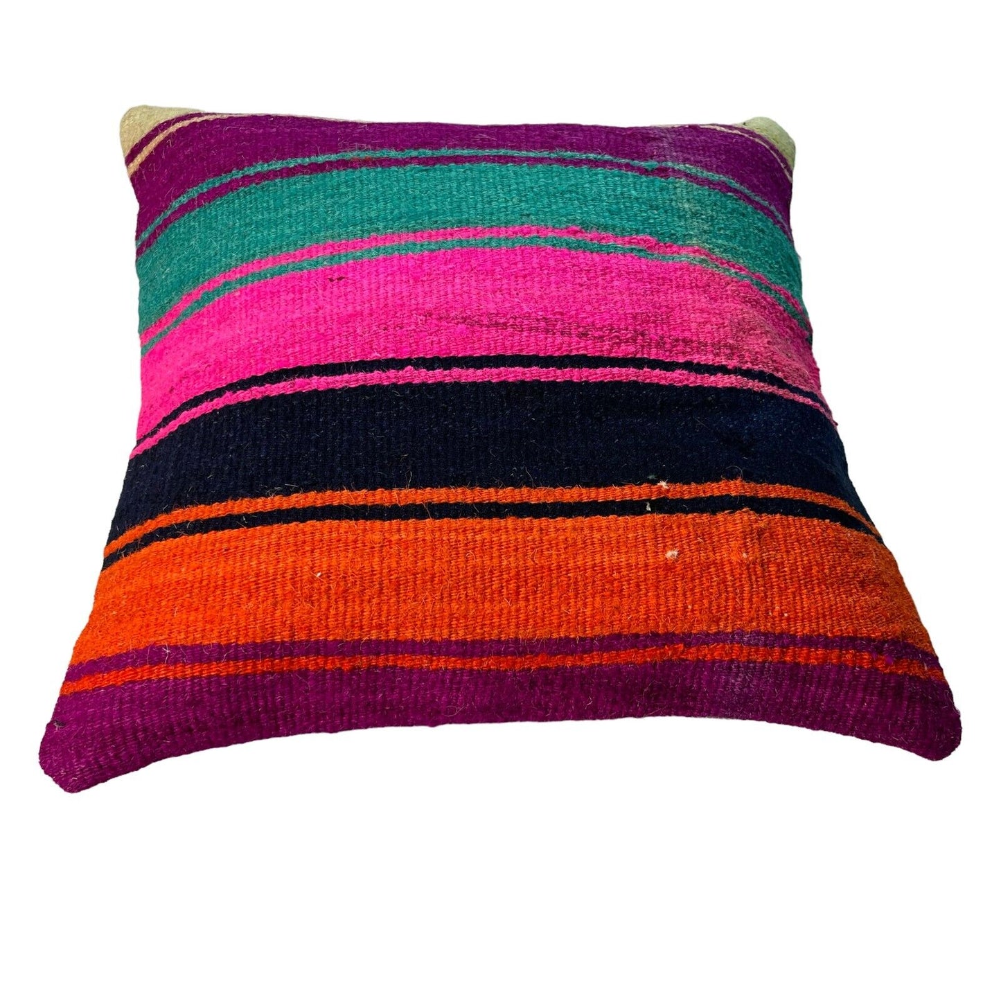 Einzigartige Kelim-Kissen,Turkish Kilim Pillow,16'×16'   Funda De Cojín Kilim