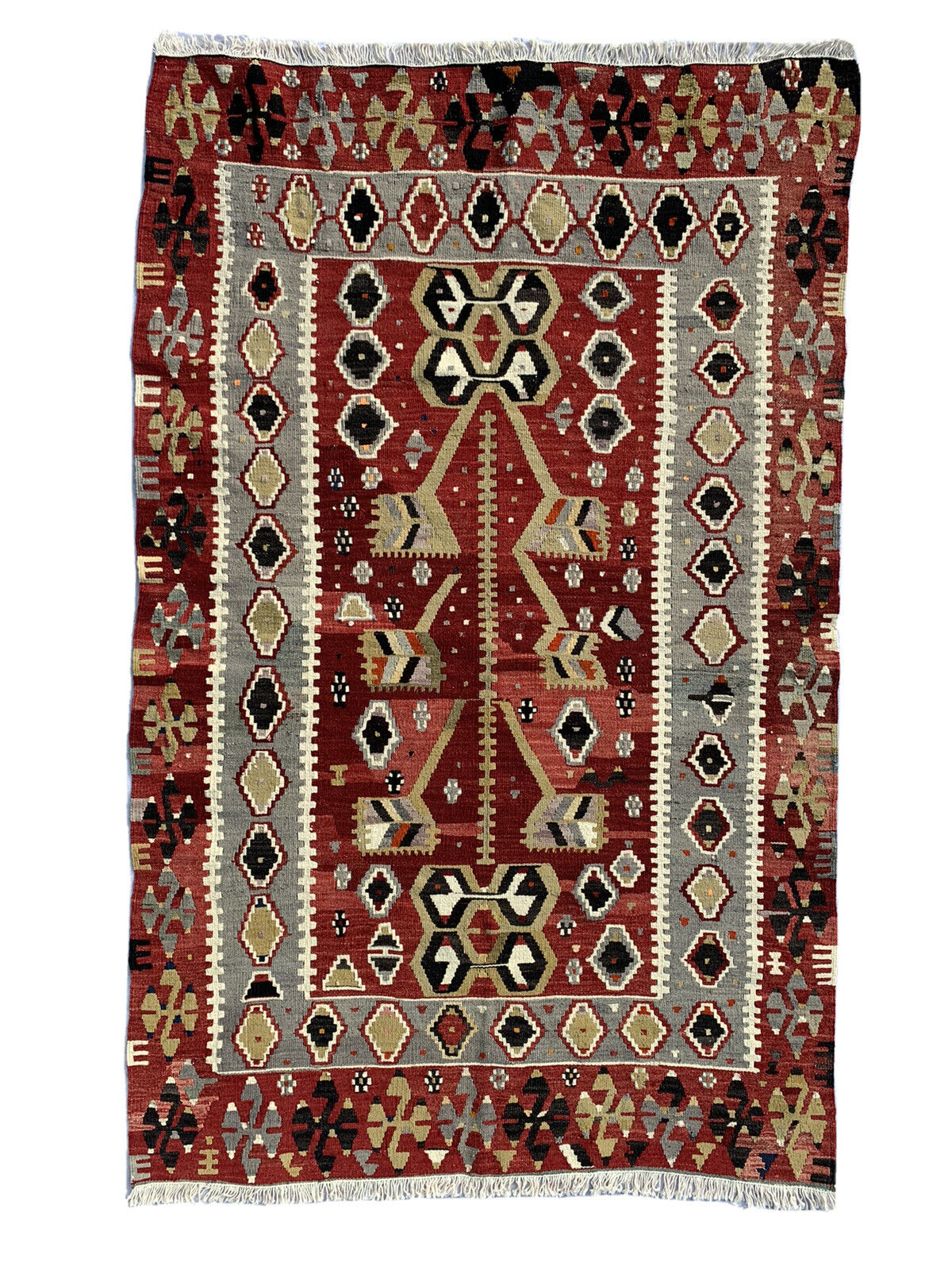 Vintage Traditional Turkish Eshme Kilim Rug, Wool Country Kilim 167x105 Cm