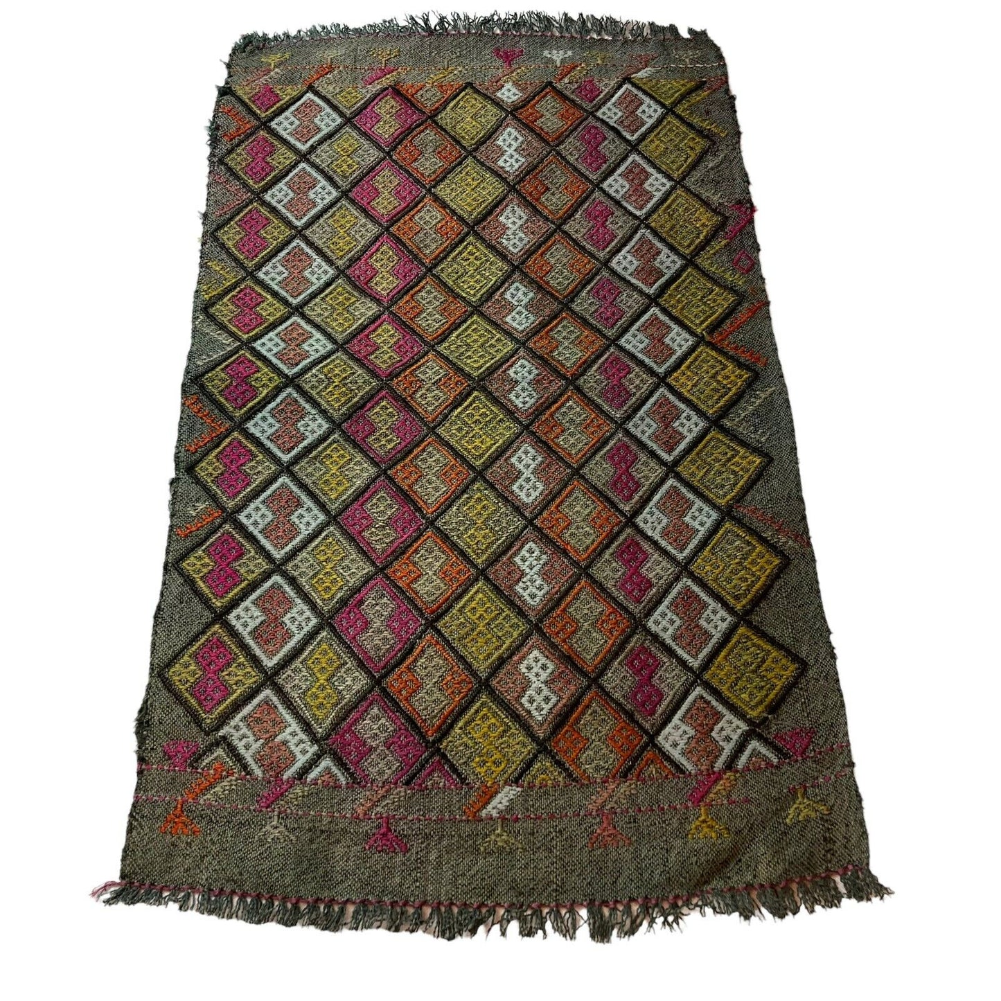 Traditionelle türkische Kelim Teppich, Vintage Turkish Kilim Rug 84X52 cm
