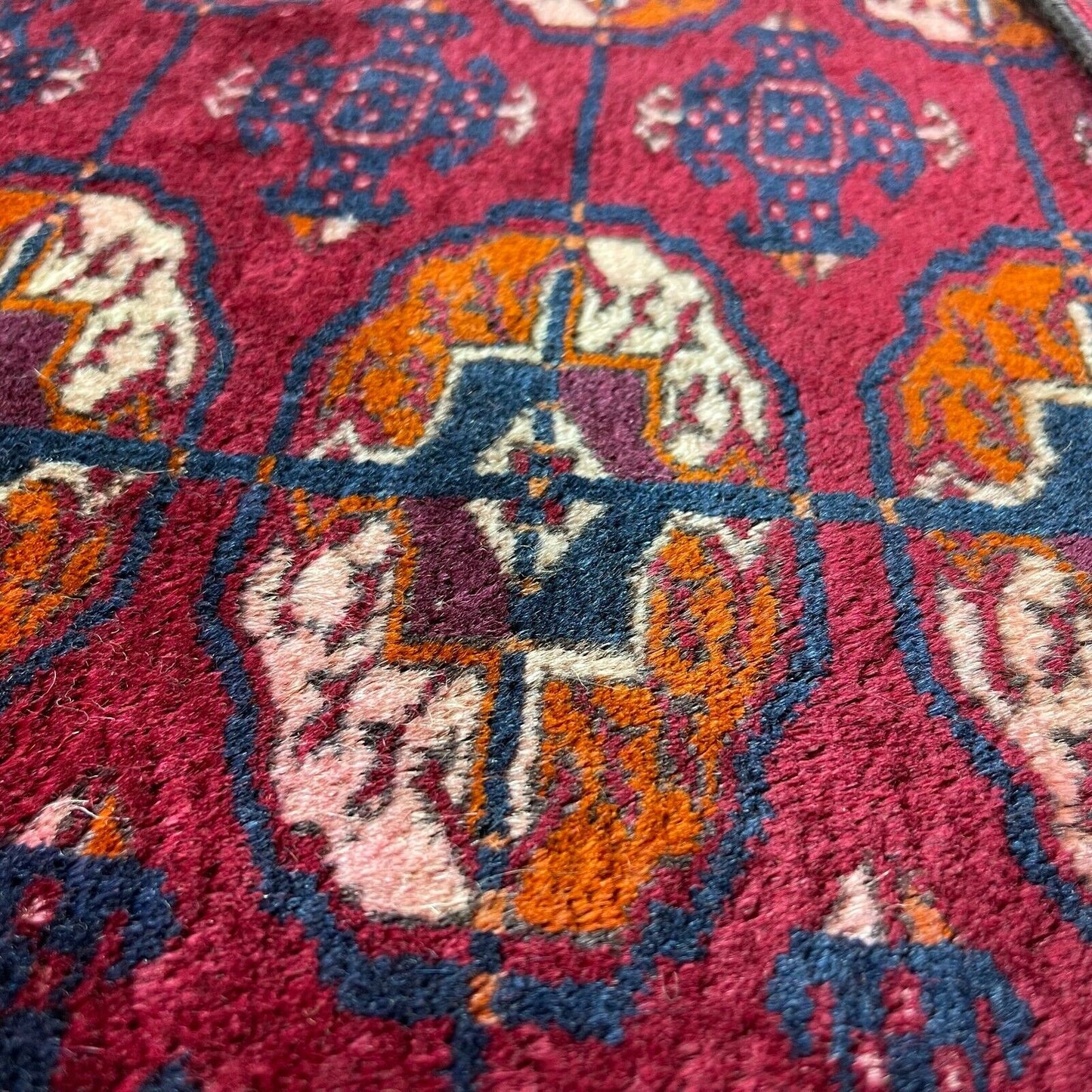 Vintage Turkoman Tekke Teppich, Vintage Wolle Landhaus Teppich 133 X 84 Cm