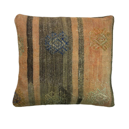 Einzigartige Kelim-Kissen,Turkish Kilim Pillow,16'×16'   Funda De Cojín Kilim