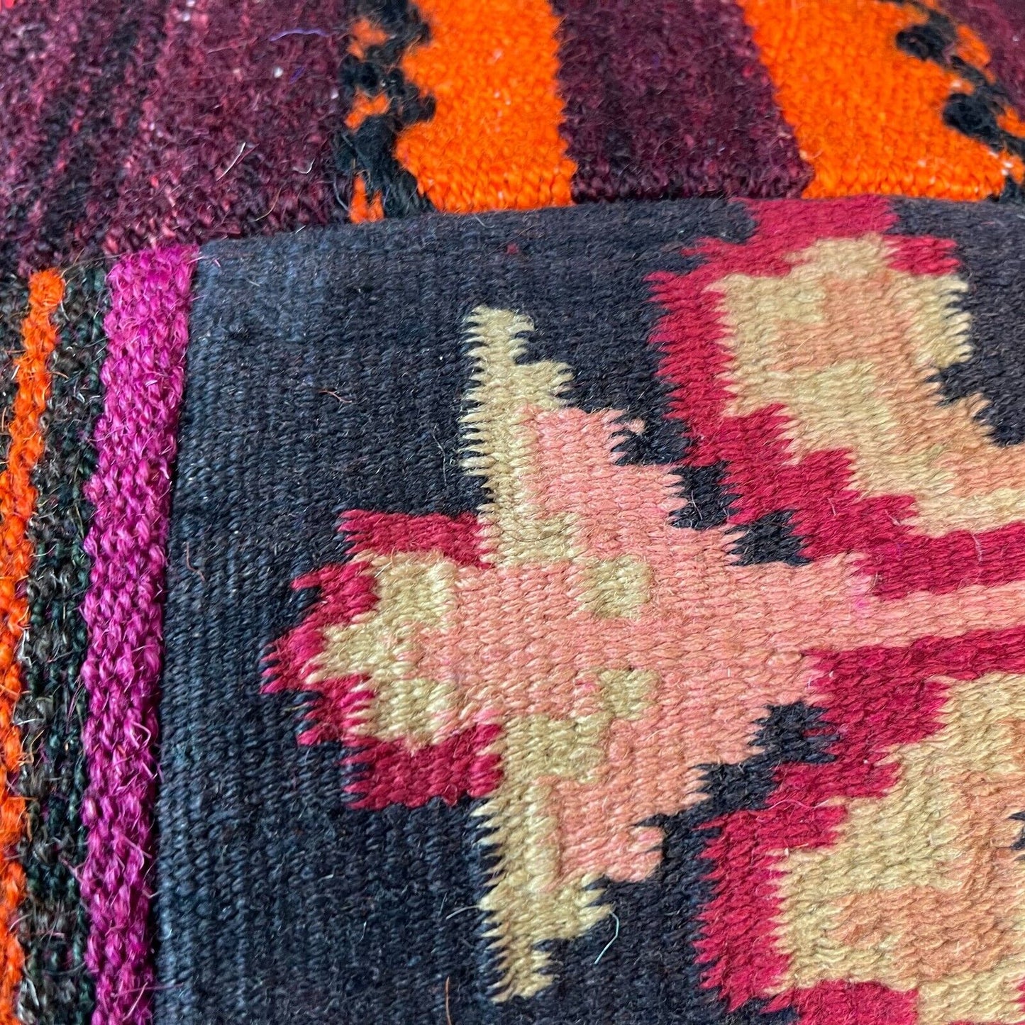 Einzigartige Kelim-Kissen,Turkish Kilim Pillow,16'×16'   Funda De Cojín Kilim