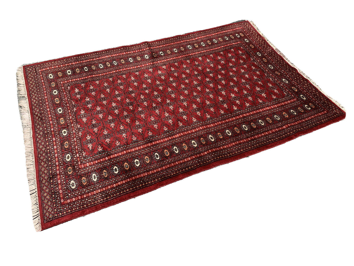 Feiner Handgeknüpfter Orientteppich Turkman Buchara Yomut 190x120cm Tapis