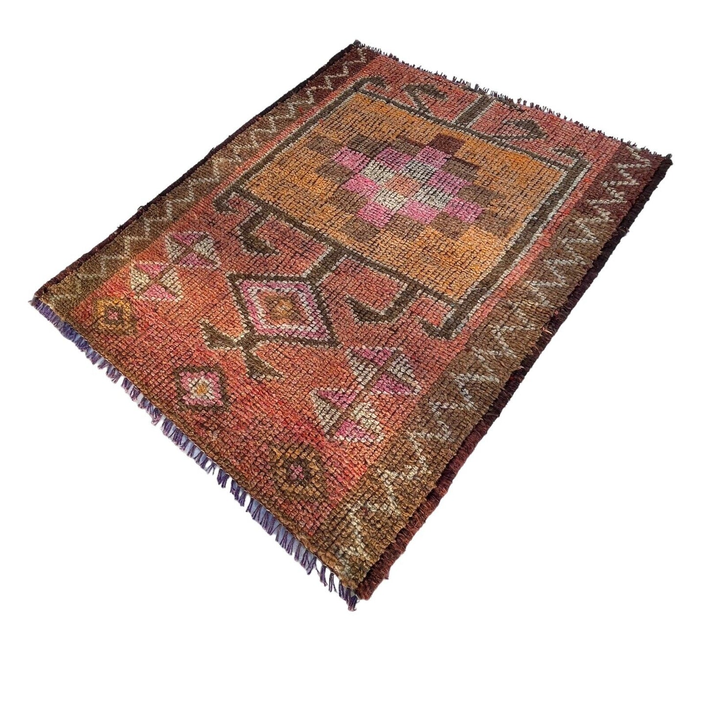 Traditional Turkish Kilim Rug,Vintage Kelim Teppich 110x95 Cm