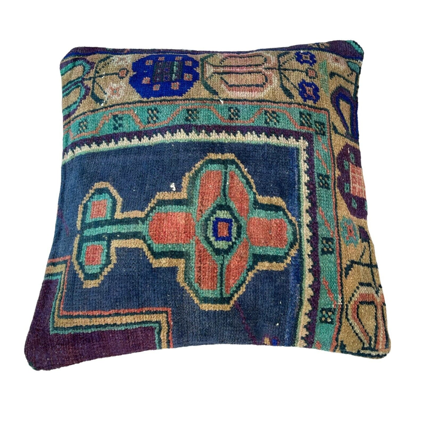 45x45 cm  , Vintage Teppich Kissenbezug , Vintage Rug Cushion Cover