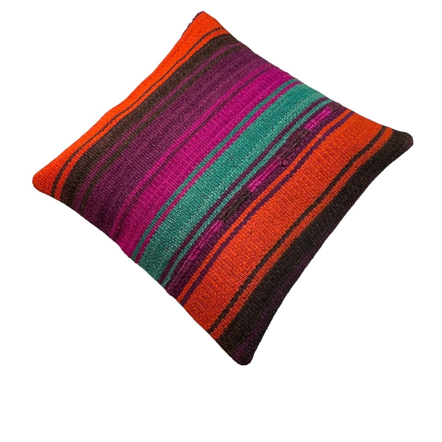 Einzigartige Kelim-Kissen,Turkish Kilim Pillow,16'×16'   Funda De Cojín Kilim