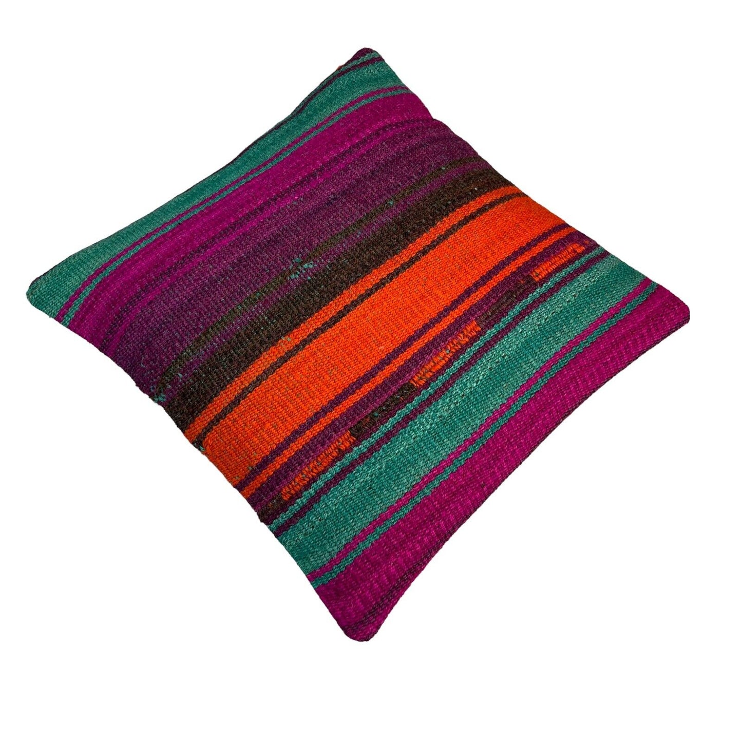 Einzigartige Kelim-Kissen,Turkish Kilim Pillow,16'×16'   Funda De Cojín Kilim