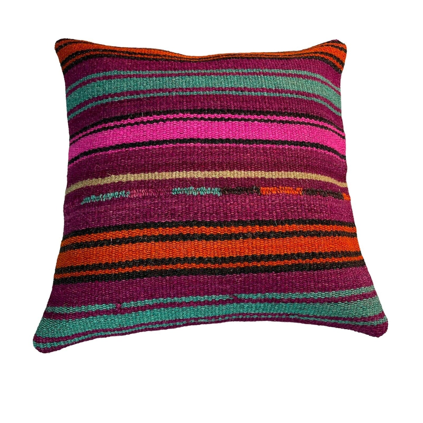 Einzigartige Kelim-Kissen,Turkish Kilim Pillow,16'×16'   Funda De Cojín Kilim