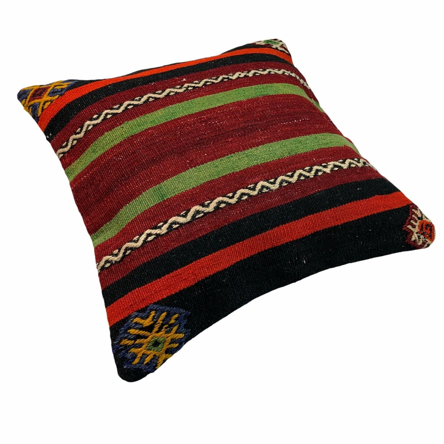 Einzigartige Kelim-Kissen,Turkish Kilim Pillow,16'×16'   Funda De Cojín Kilim