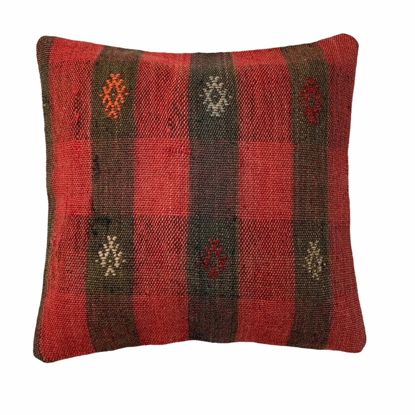 Einzigartige Kelim-Kissen,Turkish Kilim Pillow,16'×16'   Funda De Cojín Kilim