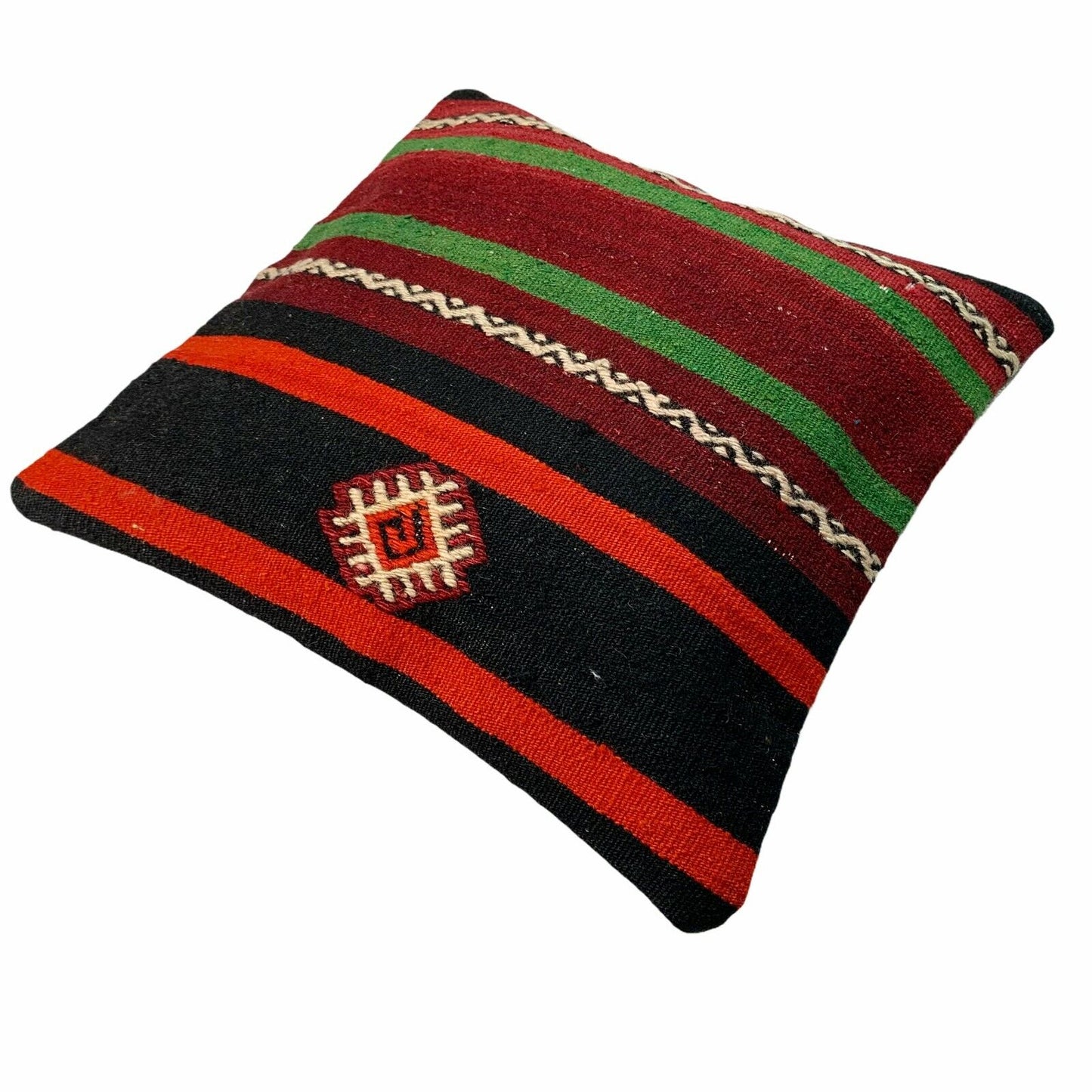 Einzigartige Kelim-Kissen,Turkish Kilim Pillow,16'×16'   Funda De Cojín Kilim