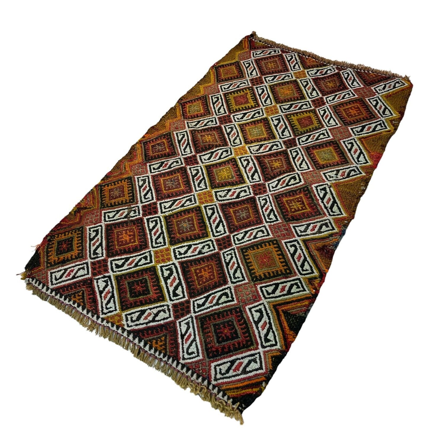 Traditionelle türkische Kelim Teppich, Vintage Turkish Kilim Rug 90X52 cm