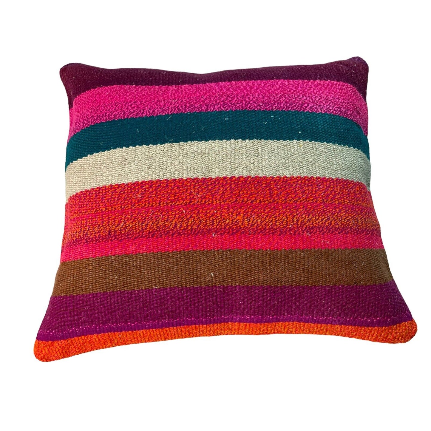 Einzigartige Kelim-Kissen,Turkish Kilim Pillow,16'×16'   Funda De Cojín Kilim