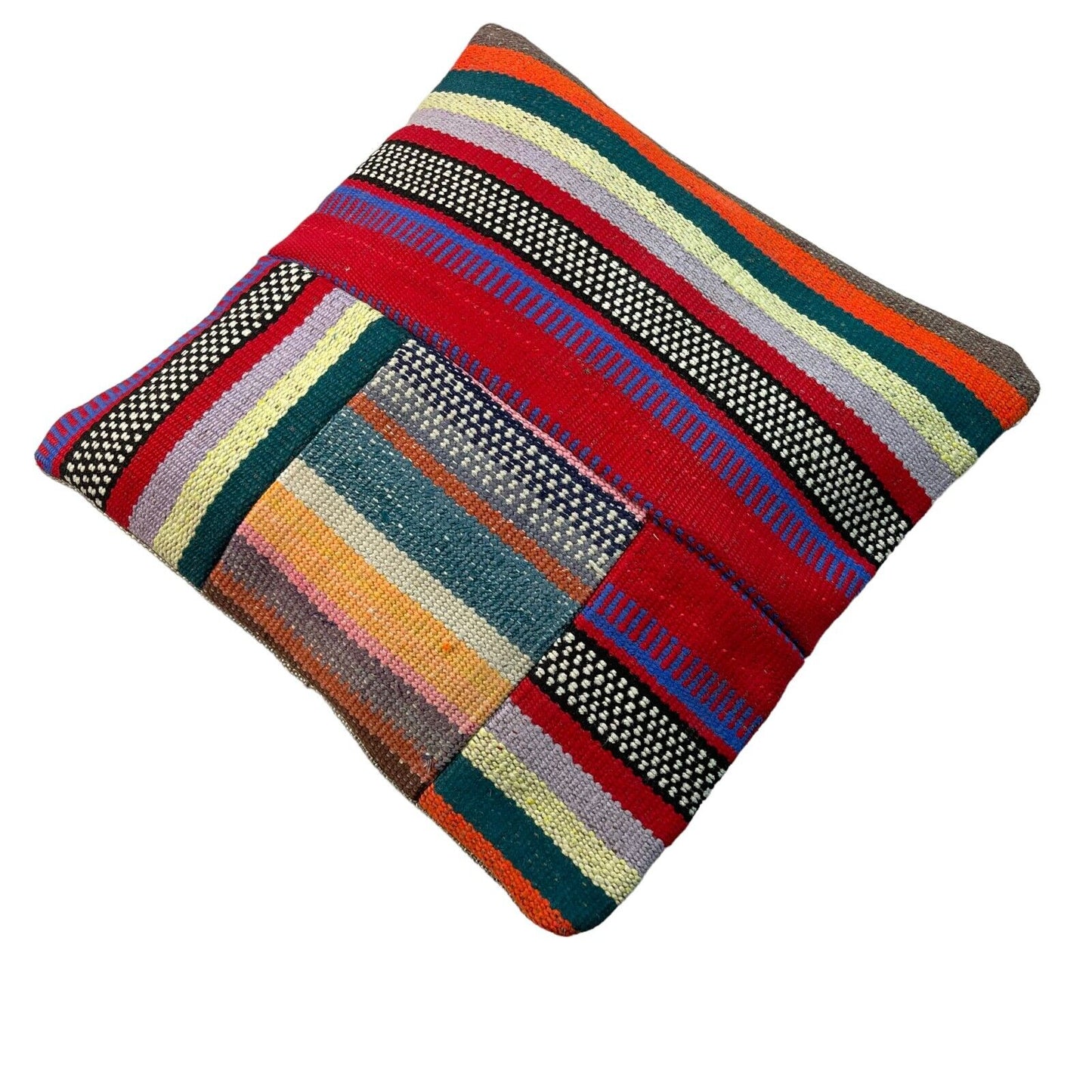 Einzigartige Kelim-Kissen,Turkish Kilim Pillow,16'×16'   Funda De Cojín Kilim