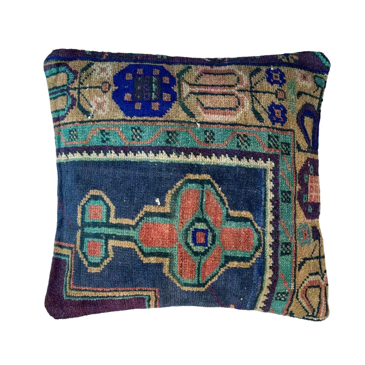 45x45 cm  , Vintage Teppich Kissenbezug , Vintage Rug Cushion Cover