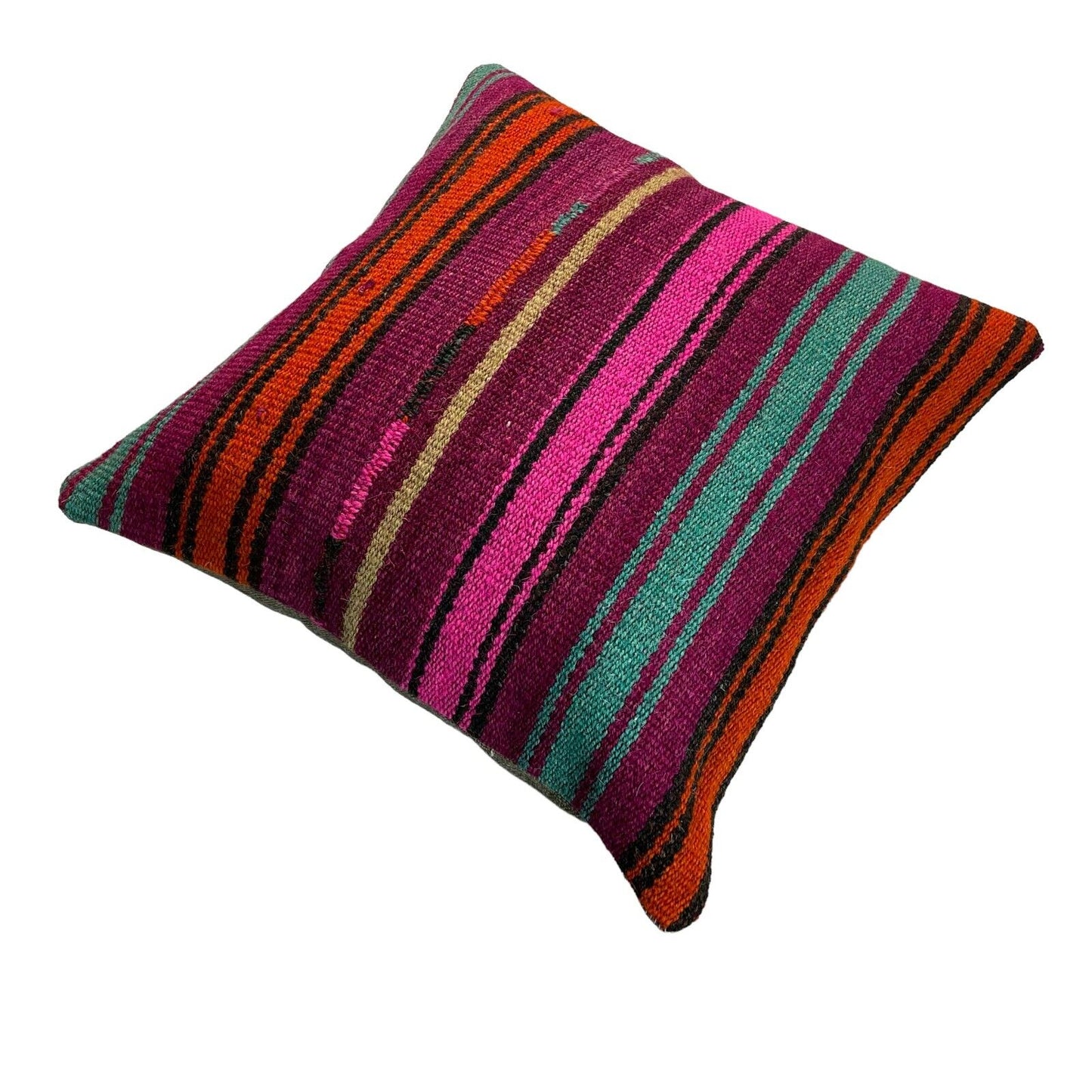 Einzigartige Kelim-Kissen,Turkish Kilim Pillow,16'×16'   Funda De Cojín Kilim