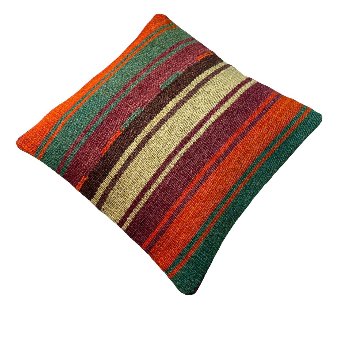 Einzigartige Kelim-Kissen,Turkish Kilim Pillow,16'×16'   Funda De Cojín Kilim