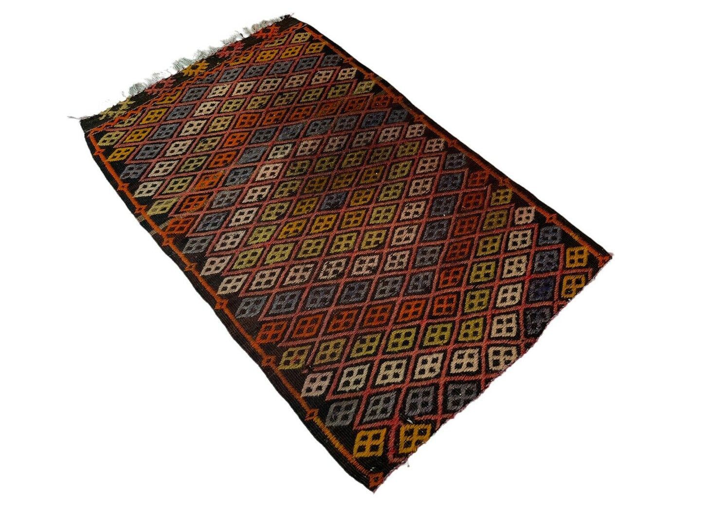 Traditionelle türkische Kelim Teppich, Vintage Turkish Kilim Rug 77X50 cm