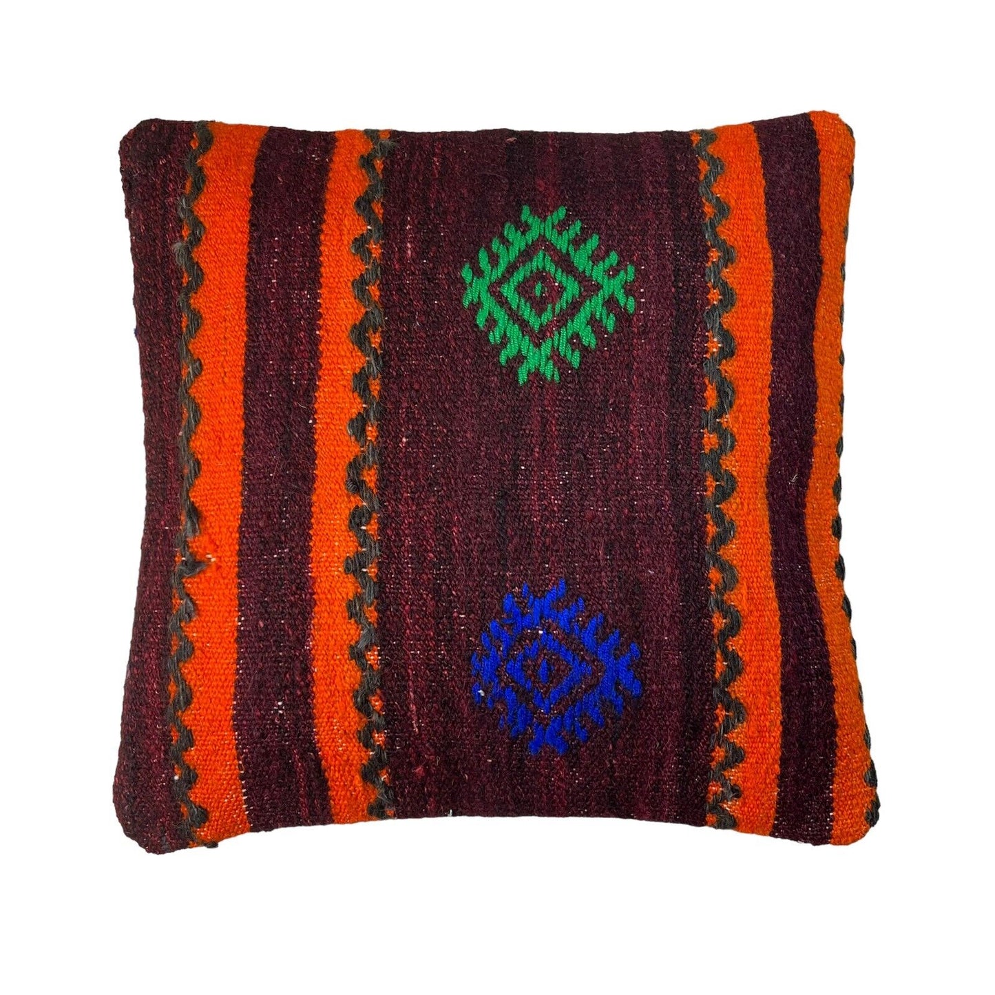 Einzigartige Kelim-Kissen,Turkish Kilim Pillow,16'×16'   Funda De Cojín Kilim