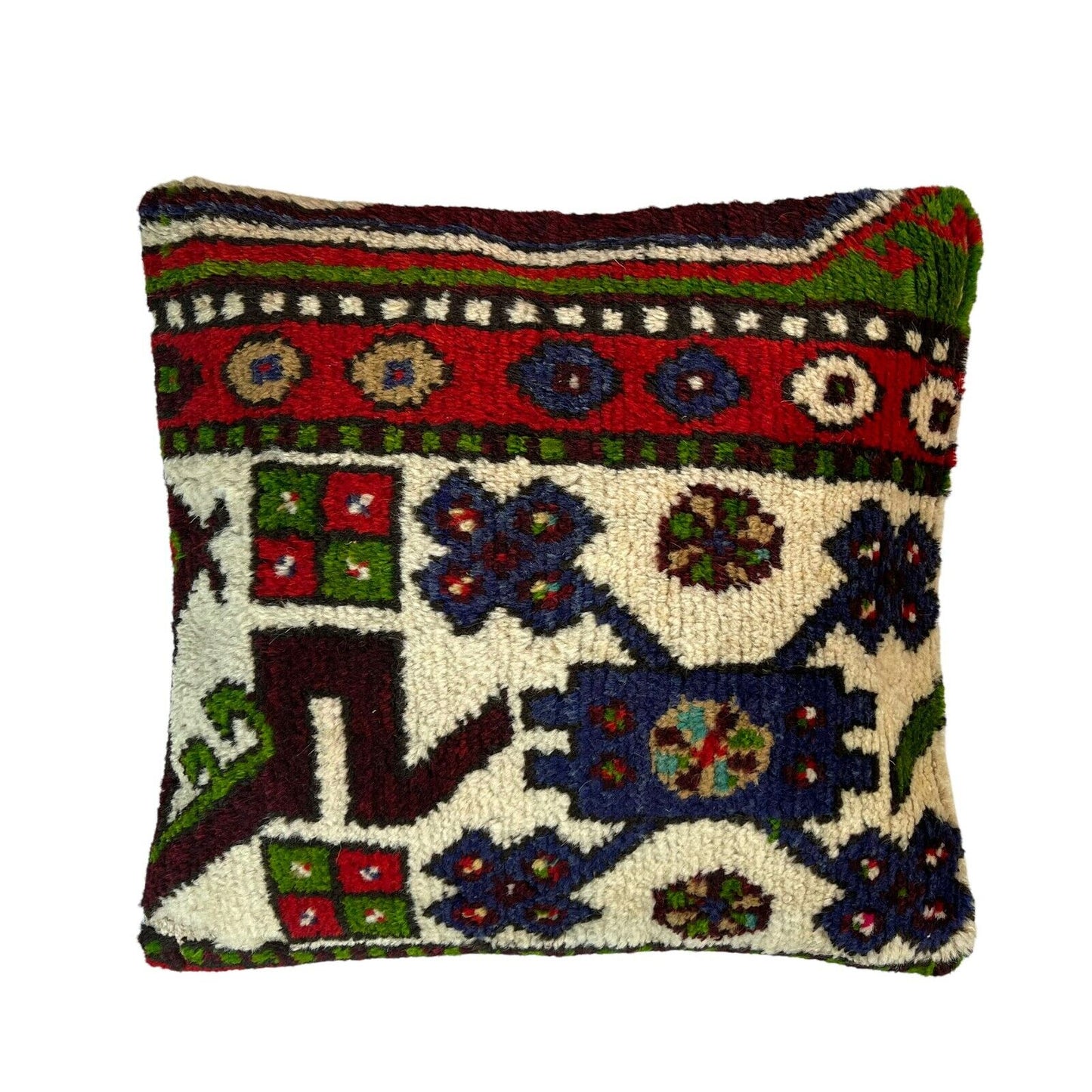 45 x 45 cm  , Vintage Turkish Cushion Cover ,  Vintage Handgemachte Kissenbezug