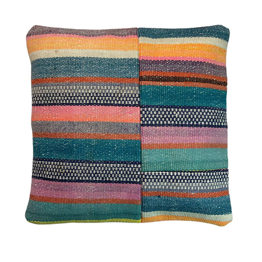 Einzigartige Kelim-Kissen,Turkish Kilim Pillow,16'×16'   Funda De Cojín Kilim